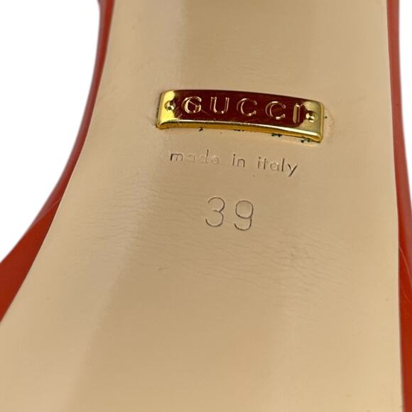 Gucci Double G Marmont Platform GG Sandals Heels Orange 39 - Picture 3 of 8